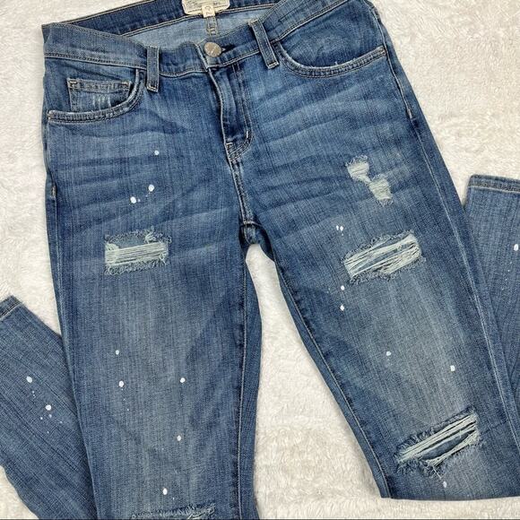 Current/Elliot distressed stiletto ankle skinny jeans - Picture 2 of 9